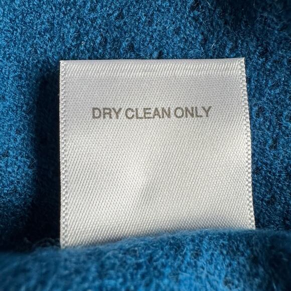 Nordstrom 100% Cashmere Cardigan Sweater Large Blue Crewneck Soft - Picture 10 of 10